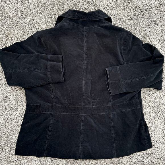 Mossimo Black Corduroy Preppy Pea Coat Women XXL Classic Double-Breasted - Picture 3 of 8